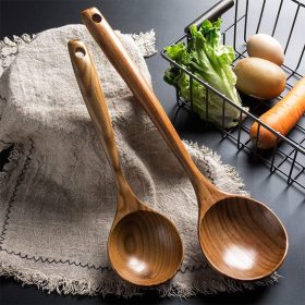 Large wooden spoon 2-piece set