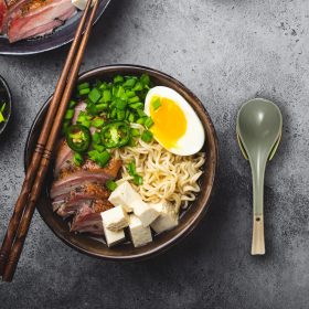 Ceramic soup spoon with long, easy-grip handle