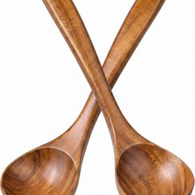 Wooden soup ladle 2-piece set